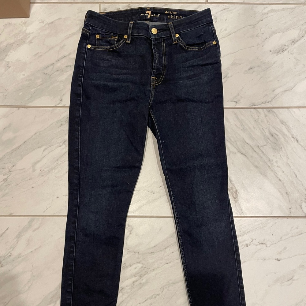 7 For All Mankind Mid Rise Skinny Jean